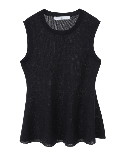 ペプラムスリーブレスニット 詳細画像 ブラック 5