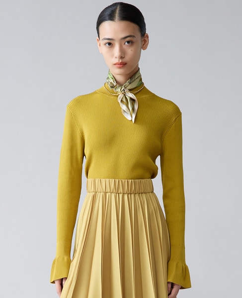 ハイネックリブニット 詳細画像 イエロー 1