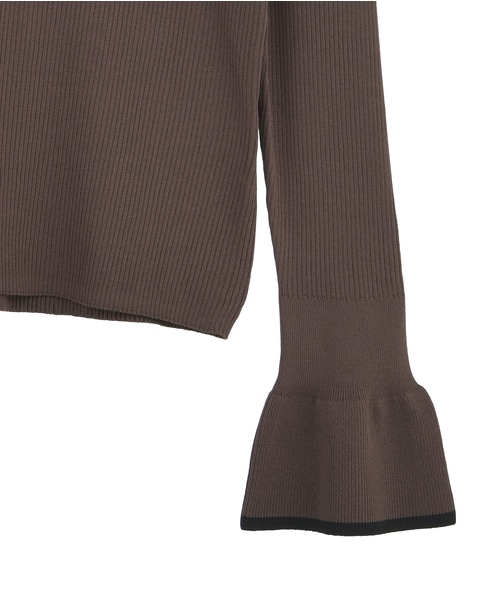 ハイネックリブニット 詳細画像 ブラウン 4