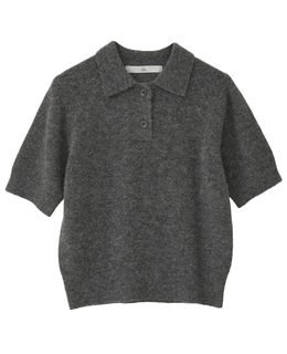 アルパカMIX衿ニット