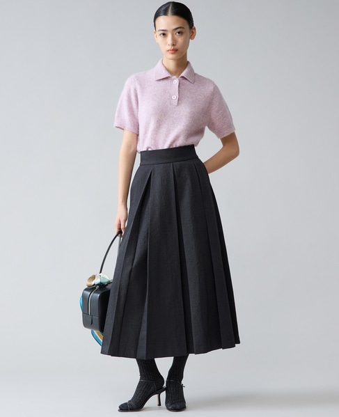 アルパカMIX衿ニット 詳細画像 ラベンダー 3