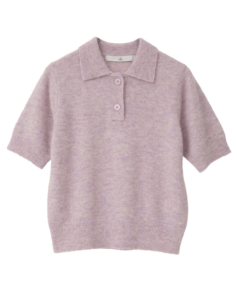 アルパカMIX衿ニット 詳細画像 ラベンダー 9