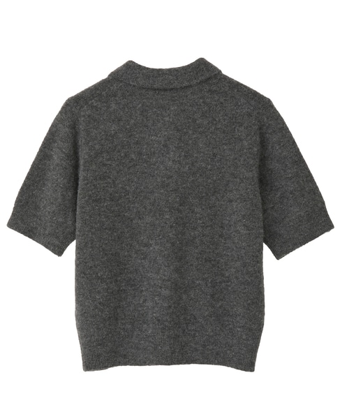 アルパカMIX衿ニット 詳細画像 チャコールグレー 2