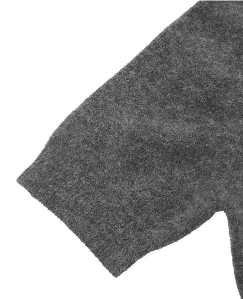 アルパカMIX衿ニット 詳細画像 チャコールグレー 4