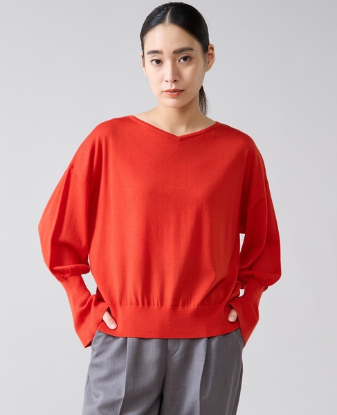 キャンディスリーブニット 詳細画像 レッド 1