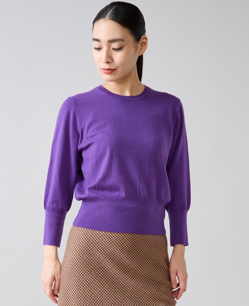 クルーネックニット 詳細画像 パープル 2