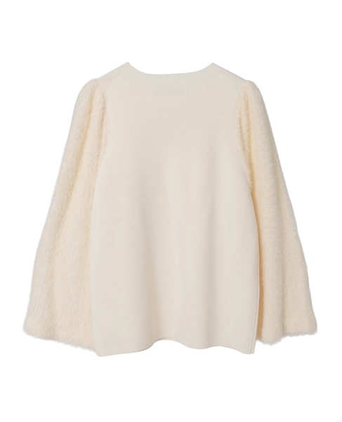 フェザースリーブニット 詳細画像 アイボリー 6