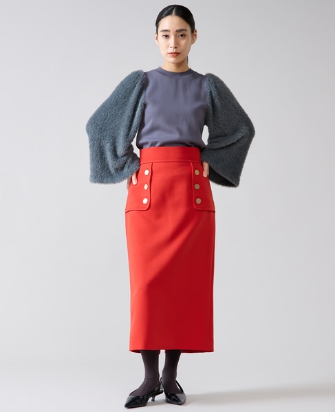 フェザースリーブニット 詳細画像 チャコールグレー 10