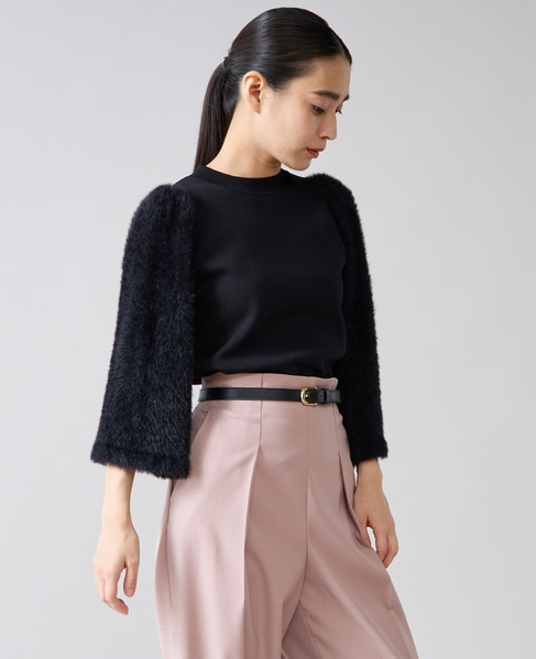 フェザースリーブニット 詳細画像 ブラック 3