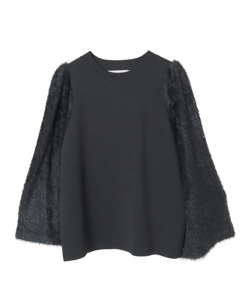 フェザースリーブニット 詳細画像 ブラック 8