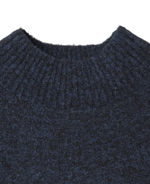 ブークレMIXハイネックニット 詳細画像 ネイビー 15