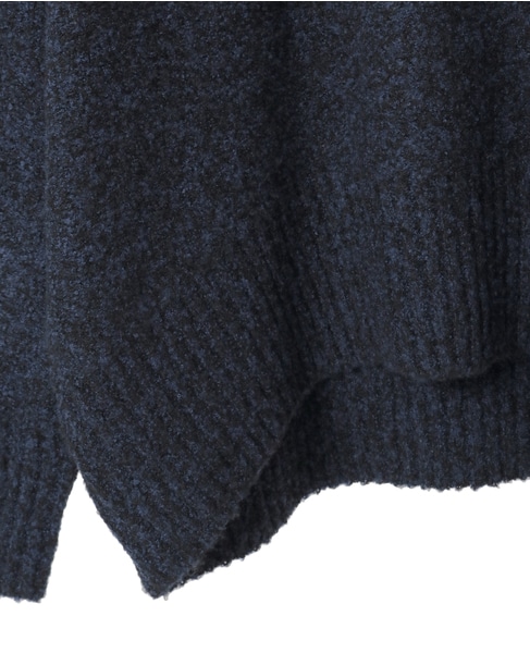 ブークレMIXハイネックニット 詳細画像 ネイビー 17