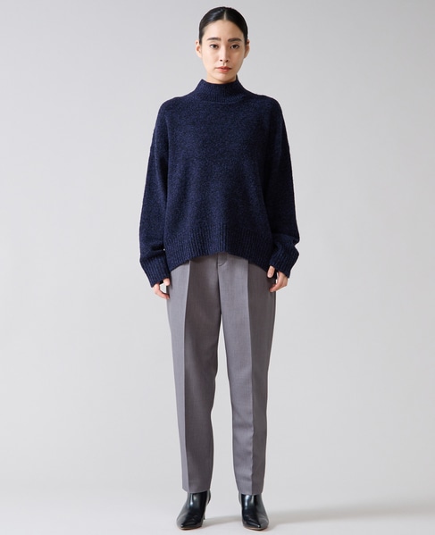 ブークレMIXハイネックニット 詳細画像 ネイビー 4