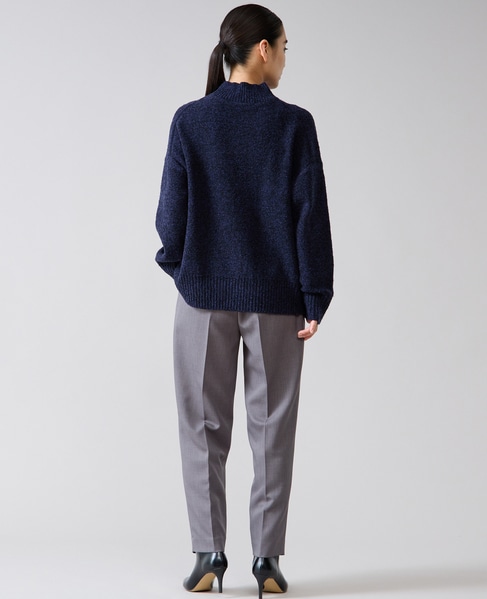ブークレMIXハイネックニット 詳細画像 ネイビー 9