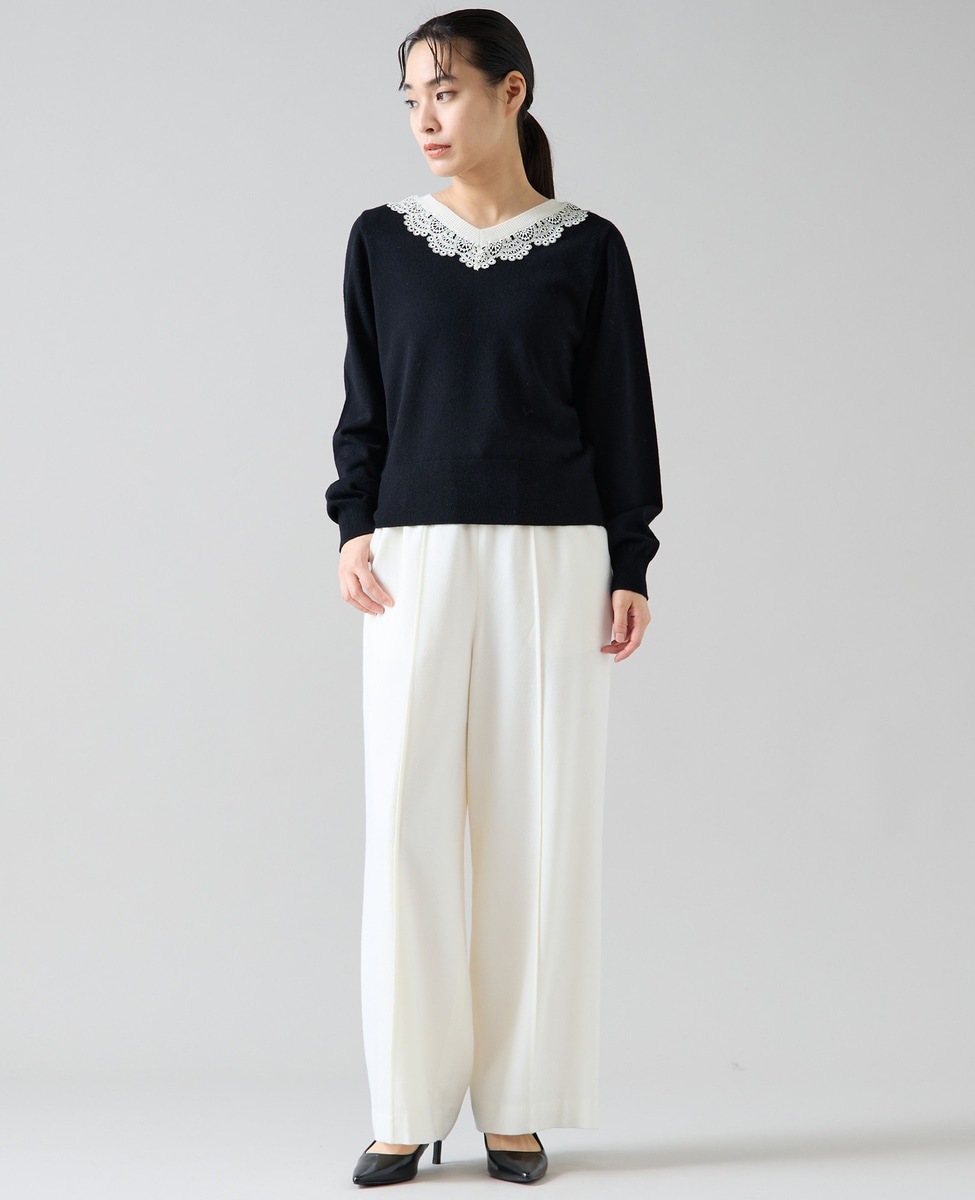 ティアラです。 バイカラーレースネックニット｜TIARA（ティアラ）｜商品詳細