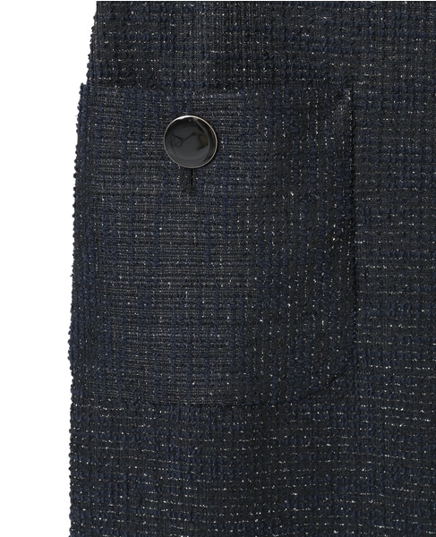 ボタン付ツイーディスカート 詳細画像 ネイビー 11