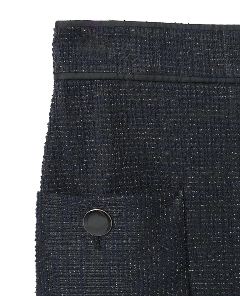 ボタン付ツイーディスカート 詳細画像 ネイビー 9