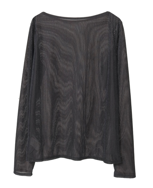 シアーベロアリブトップス 詳細画像 ブラック 2