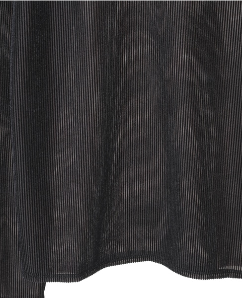 シアーベロアリブトップス 詳細画像 ブラック 5