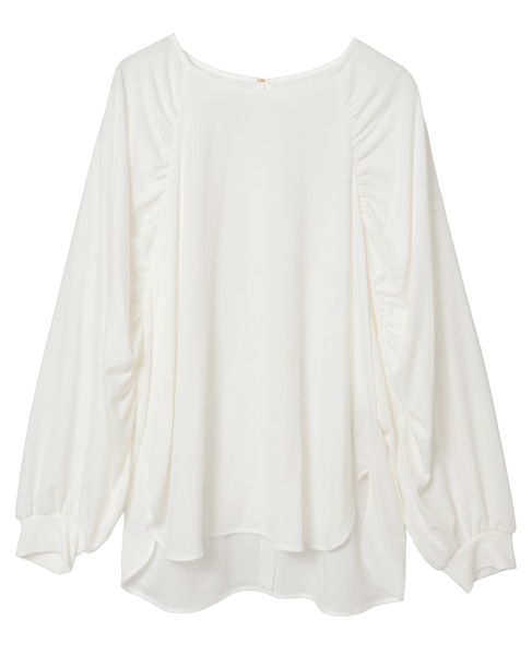 ギャザードルマンブラウス 詳細画像 ホワイト 1
