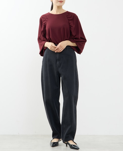 ギャザードルマンブラウス 詳細画像 ボルドー 3