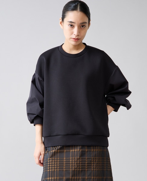 タフタスリーブスウェットプルオーバー 詳細画像 ブラック 2