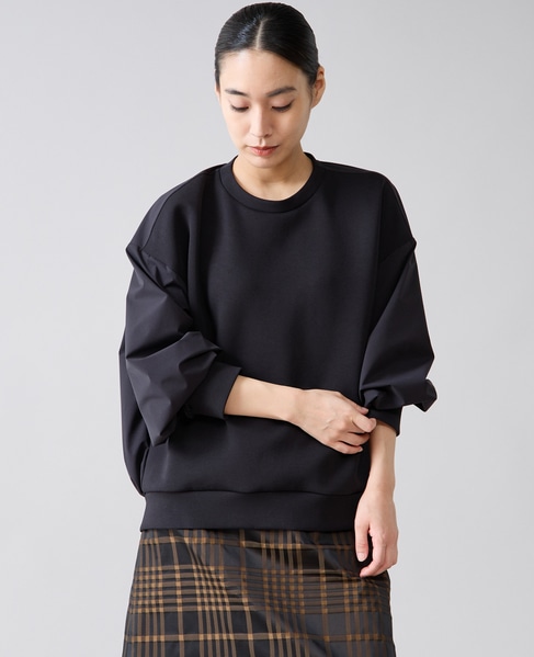 タフタスリーブスウェットプルオーバー 詳細画像 ブラック 3