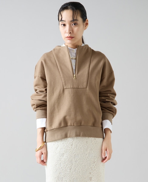 ZIPプルオーバー 詳細画像 モカ 1