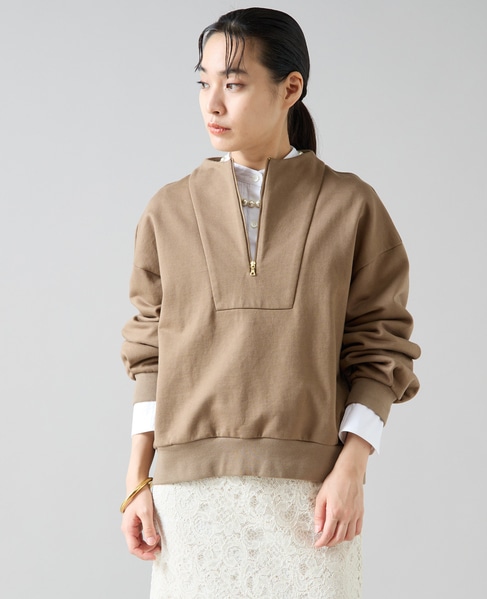 ZIPプルオーバー 詳細画像 モカ 3