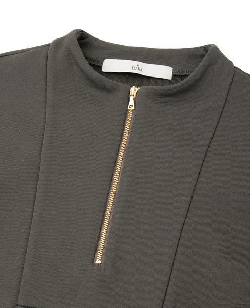 ZIPプルオーバー 詳細画像 チャコールグレー 3