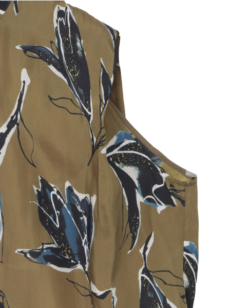 【SACRA/サクラ】プリントブラウス 詳細画像 ベージュ 4