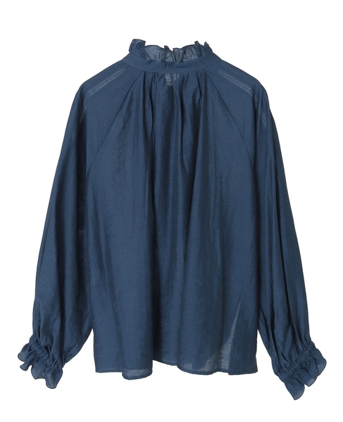 【MARILYN MOON/マリリンムーン】フリルブラウス 詳細画像 ブルー 2