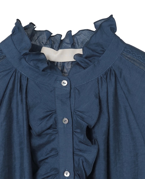 【MARILYN MOON/マリリンムーン】フリルブラウス 詳細画像 ブルー 3