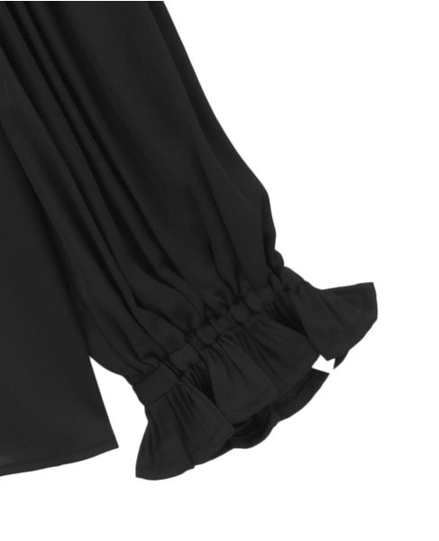 【MARILYN MOON/マリリンムーン】フリルブラウス 詳細画像 ブラック 4