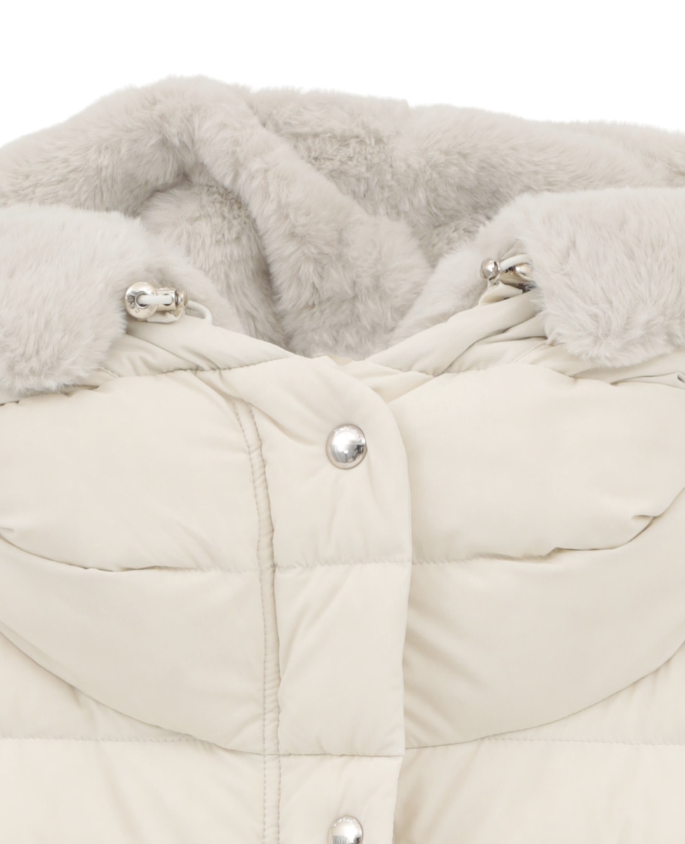 美品✨ケープホーン　SANTACRUZ ダウンコート　ホワイト　44 CAPEHORN(ケープホーン)】 SATACRUZ ECOFUR|allureville