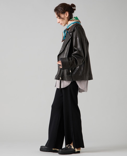 【Le Mine/レミネ】レザージャケット 詳細画像 ブラック 3