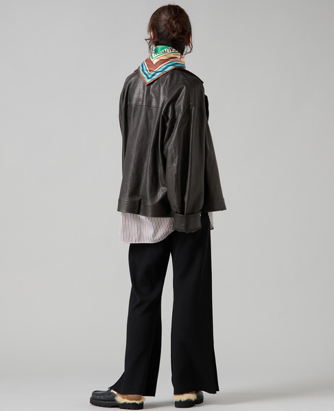 【Le Mine/レミネ】レザージャケット 詳細画像 ブラック 4