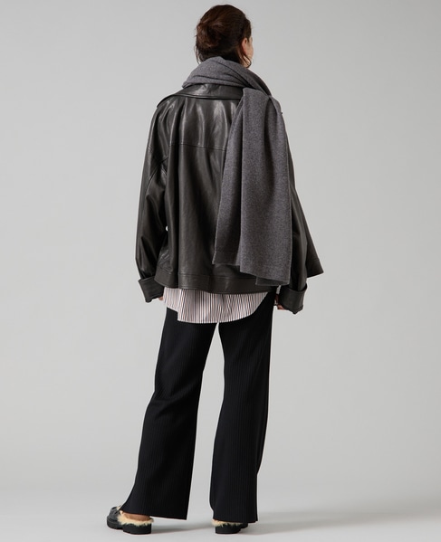 【Le Mine/レミネ】レザージャケット 詳細画像 ブラック 6