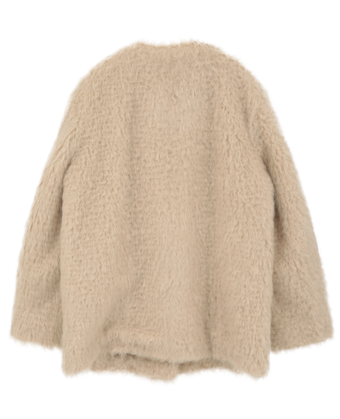 【LEHA/レハ】BEIGE FAUX FUR HALF COAT(DR4FC001) 詳細画像 ベージュ 2