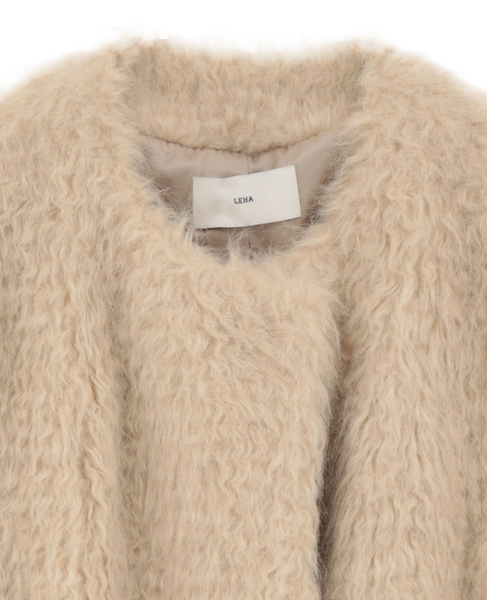 【LEHA/レハ】BEIGE FAUX FUR HALF COAT(DR4FC001) 詳細画像 ベージュ 3
