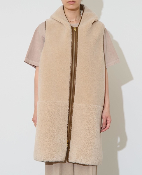 《別注》【RISLEY /リズレイ】ボアベスト 詳細画像 ライトベージュ 8