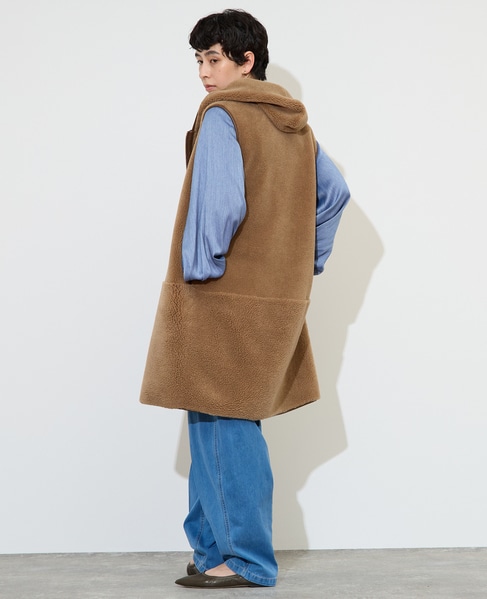 《別注》【RISLEY /リズレイ】ボアベスト 詳細画像 キャメル 7