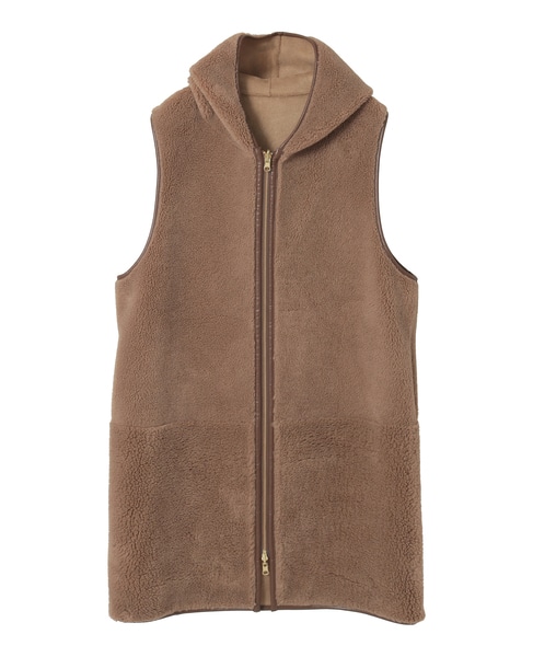《別注》【RISLEY /リズレイ】ボアベスト 詳細画像 キャメル 8