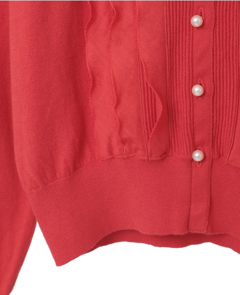 【MARILYN MOON/マリリンムーン】フリルカーディガン 詳細画像 レッド 5