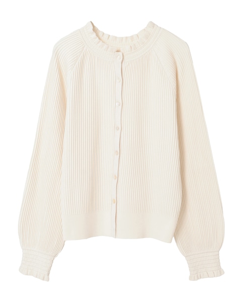 【MARILYN MOON/マリリンムーン】フリルカーディガン 詳細画像 アイボリー 1