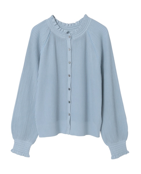 【MARILYN MOON/マリリンムーン】フリルカーディガン 詳細画像 ブルー 1