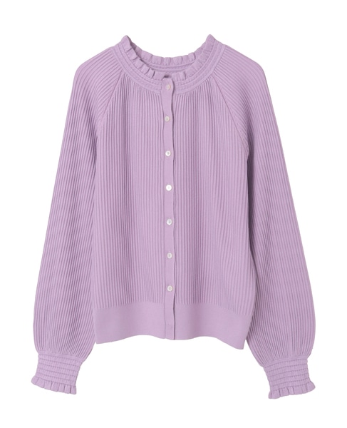 【MARILYN MOON/マリリンムーン】フリルカーディガン 詳細画像 パープル 1