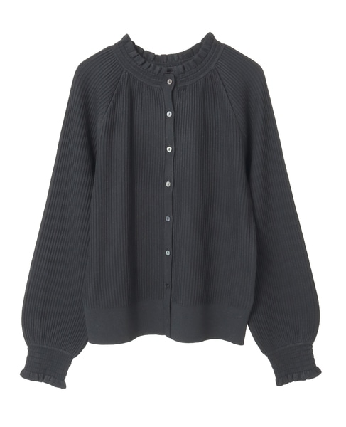 【MARILYN MOON/マリリンムーン】フリルカーディガン 詳細画像 ブラック 1