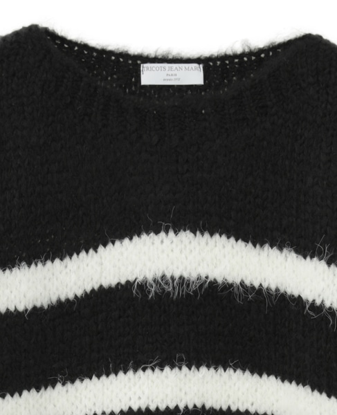 【TRICOTS JEAN MARC/トリコットジーンマルク】ニット（TERASSA） 詳細画像 ブラック×ホワイト 3