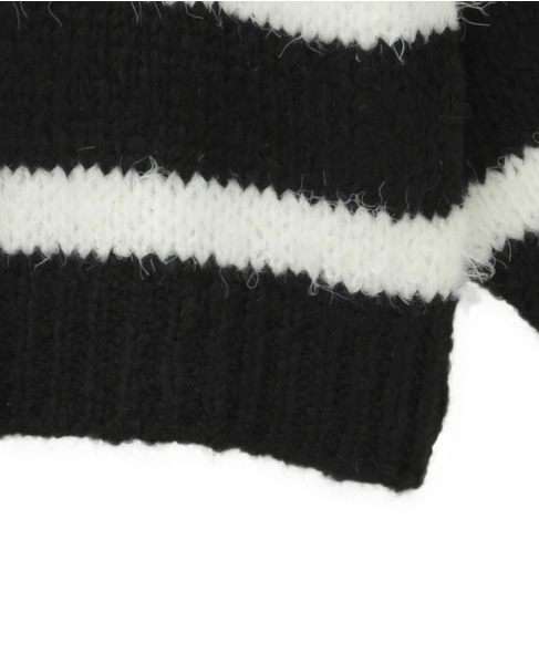 【TRICOTS JEAN MARC/トリコットジーンマルク】ニット（TERASSA） 詳細画像 ブラック×ホワイト 5